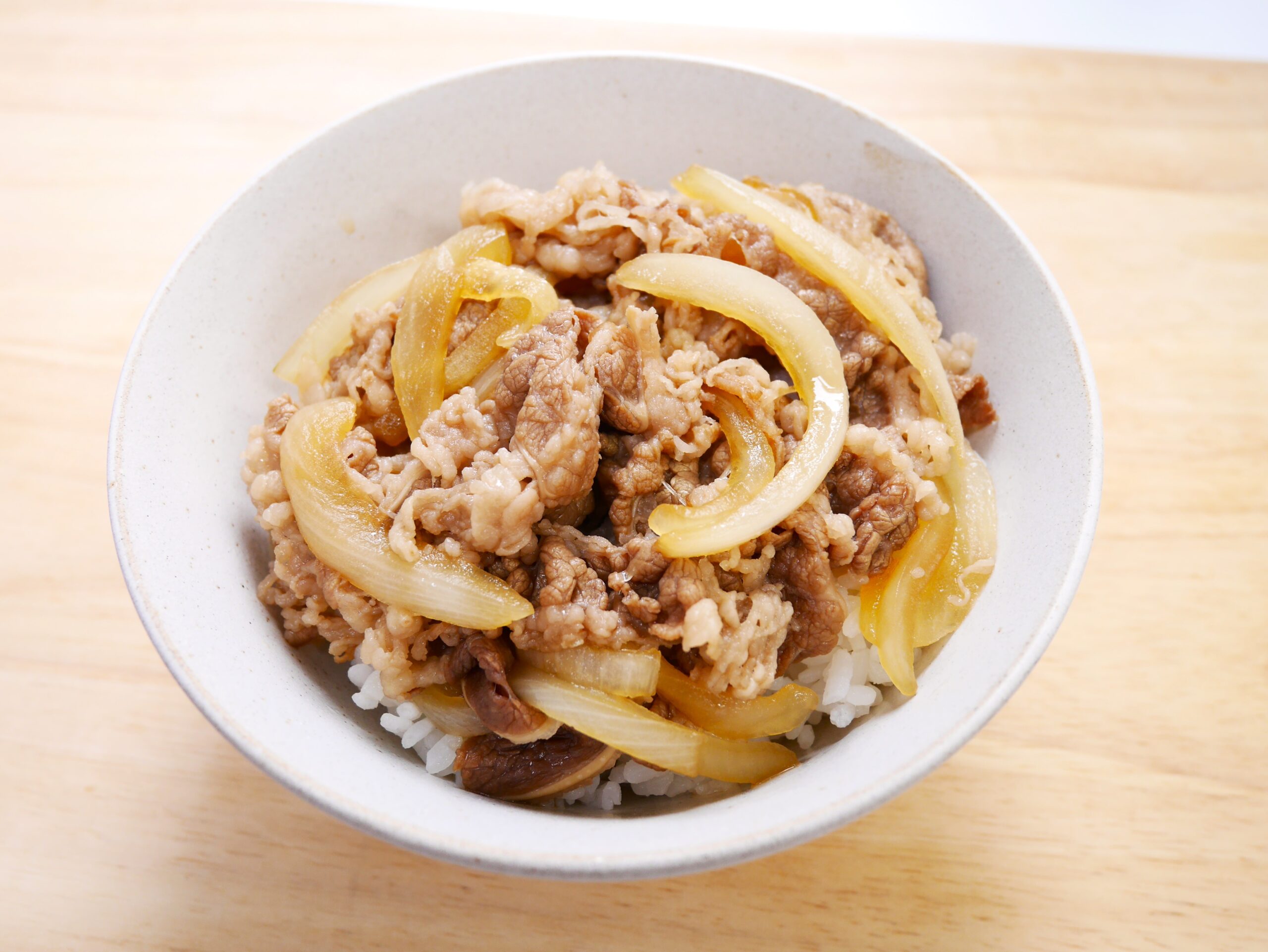 玉ねぎスライスの牛丼